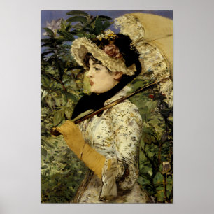Jeanne: Lente 1881 van Manet Poster