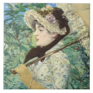 Jeanne (Lente) Edouard Manet Tegeltje