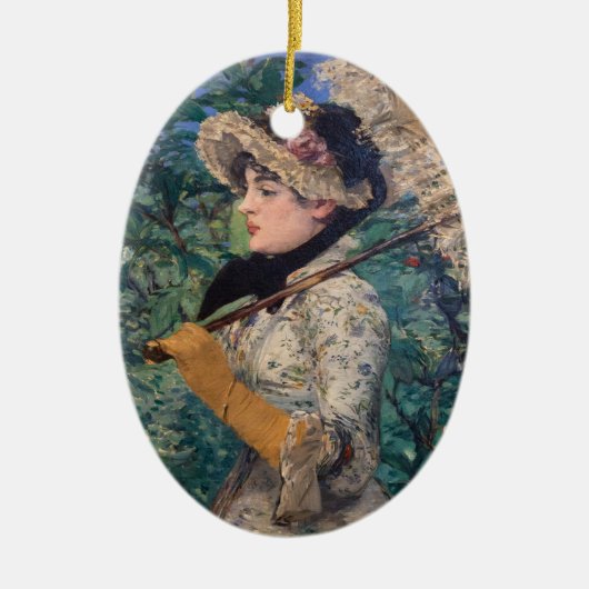 Jeanne (lente) van Édouard Manet Keramisch Ornament (Voorkant)
