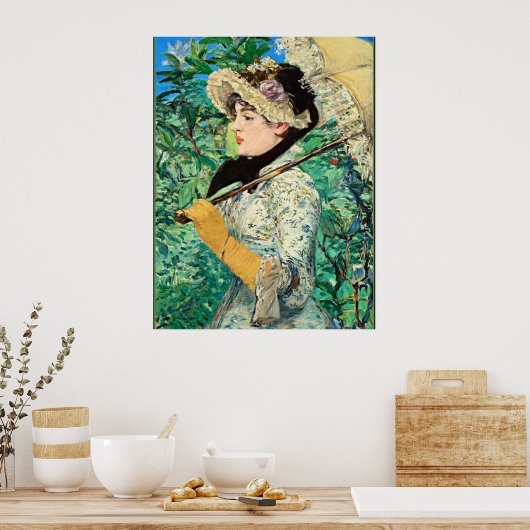 Jeanne Spring, beroemd schilderij van Edouard Mane Poster (Keuken)