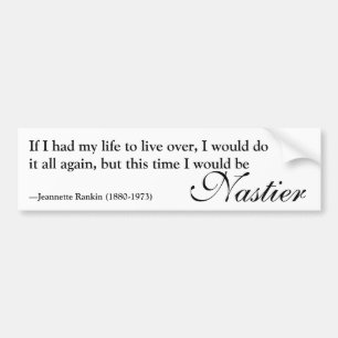 Jeannette Rankin Nasty Femme Citer Stickers pare-c