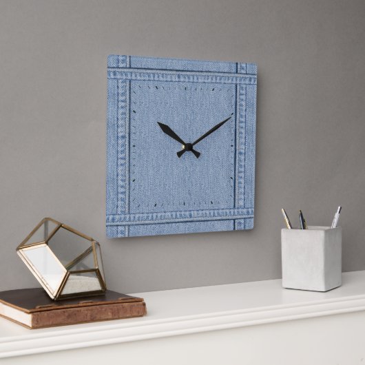 Jeans Clock Vierkante Klok (Kantoor)