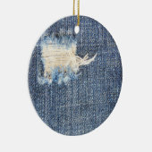 Jeans déchiré Faux Look Ornement (Droite)