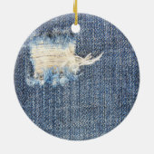 Jeans déchiré Faux Look Ornement (Dos)
