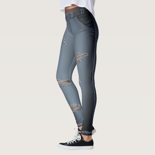 Jeans déchiré Leggings amusant Halloween Leggings (Gauche)