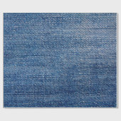 Jeans fabric denim structuur blauw cadeaupapier (Vlak)