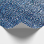 Jeans fabric denim structuur blauw cadeaupapier (Hoek)