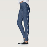 Jeans Faux Leggings avec texte personnalisé<br><div class="desc">Leggings en tissu de Jeans bleus - votre texte ou supprimer</div>