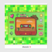 Jeans games pixel art. sticker (Vel)