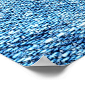 Jeans in zure was blauw. Denim-achtergrond, textuu Poster (Hoek)