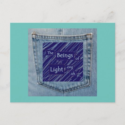 Jeans Pocket Beings of Light Fun Design Briefkaart (Voorkant)