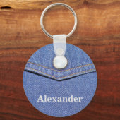Jeans Pocket Design - Sleutelhanger met persoonlij (Voorkant)