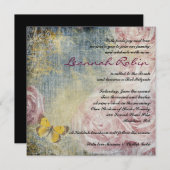 JEANS ROSES & BUTTERFLIS Bat mitzvah Invitation (Devant / Derrière)