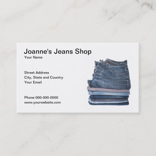 Jeans Shop Visitekaartje (Voorkant)