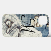 Jeans Victoriaans Kant Monogram IPAD Case (Achterkant (horizontaal))