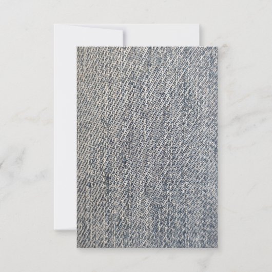 Jeans weefsel RSVP kaartje (Voorkant)