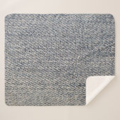Jeans weefsel sherpa deken (Voorkant (horizontaal))
