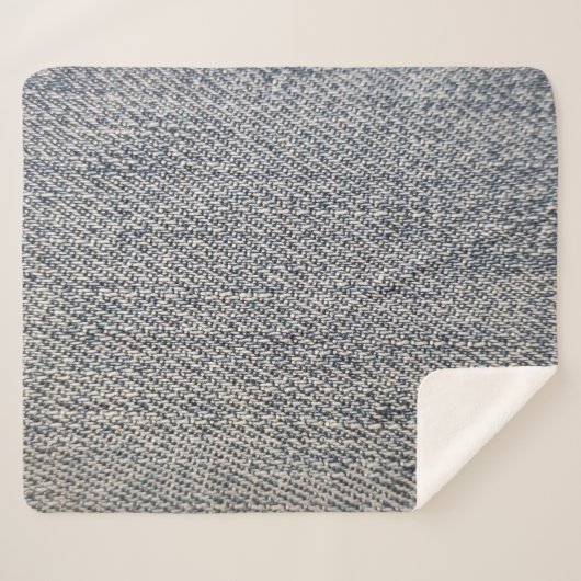 Jeans weefsel sherpa deken (Voorkant (horizontaal))