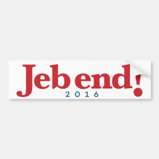 Jeb einde! 2016 bumpersticker