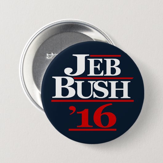 Jeb Struik 2016 Campagne Buttonnen Ronde Button 7,6 Cm (Voorkant /achterkant)