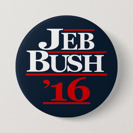 Jeb Struik 2016 Campagne Buttonnen Ronde Button 7,6 Cm (Voorkant)