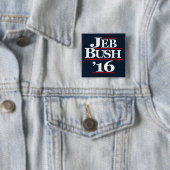 Jeb Struik 2016 Campagne Buttonnen Vierkante Button 5,1 Cm (In situ)