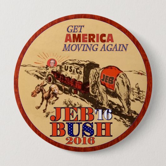 Jeb Struik 2016 Ronde Button 4,0 Cm (Voorkant)