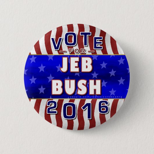 Jeb Struik President 2016 Verkiezingsrepublikein Ronde Button 5,7 Cm (Voorkant)