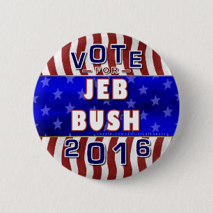 Jeb Struik President 2016 Verkiezingsrepublikein Ronde Button 5,7 Cm