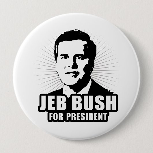 Jeb Struik voor President Ronde Button 4,0 Cm (Voorkant)