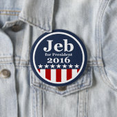 Jeb voor President 2016 Campagne Buttonnen Ronde Button 4,0 Cm (In situ)
