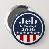 Jeb voor President 2016 Campagne Buttonnen Ronde Button 4,0 Cm (Voorkant /achterkant)