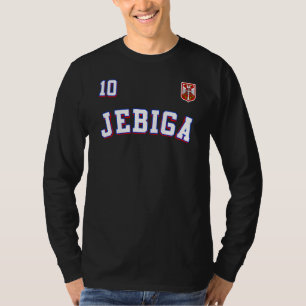 JEBIGA Servische Vlag Trots op Servië Grappige Bal T-shirt
