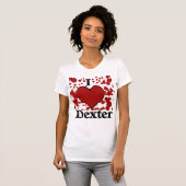 J'éclabousse le T-shirt de Dexter de coeur (Devant entier)
