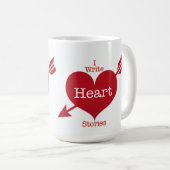 J'écris des histoires de coeur Mug (Devant droit)