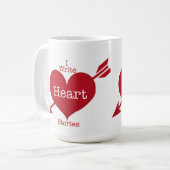J'écris des histoires de coeur Mug (Devant gauche)