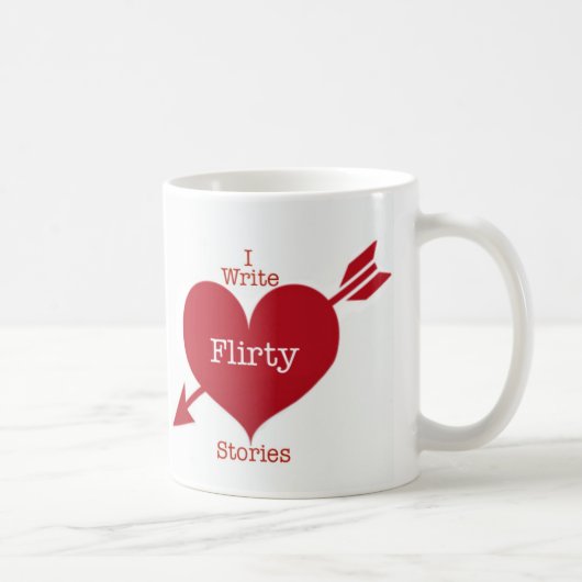 J'Écris Des Histoires Flirty Café Mug (Droite)