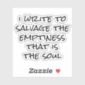 J'écris un autocollant de vinyle coupé sur mesure (Feuille)