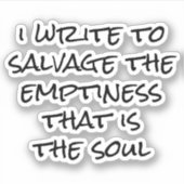 J'écris un autocollant de vinyle coupé sur mesure (Devant)