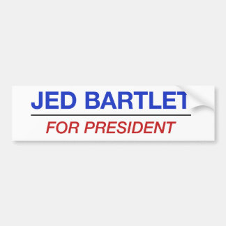 JED BARTLET voor president-bumpersticker Bumpersticker