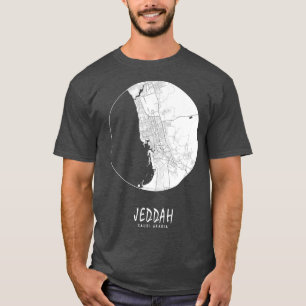 Jeddah Makkah Saudi Arabië Stadsplattegrond Volle T-shirt