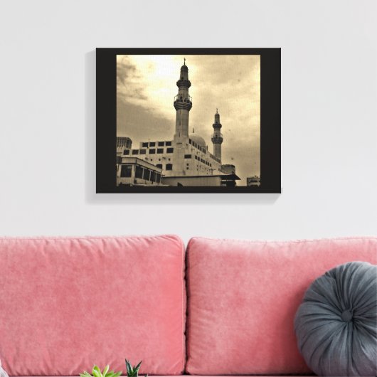 Jeddah Mosque Canvas Afdruk (Insitu (Woonkamer))