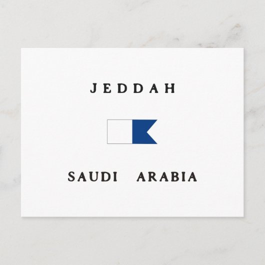 Jeddah Saudi-Arabië Alpha Dive Flag Briefkaart (Voorkant)