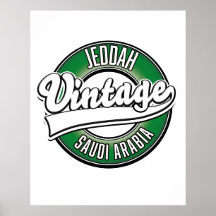 Jeddah Saudi-Arabië logo Poster