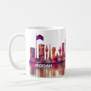 Jeddah Saudi-Arabië Skyline Koffiemok