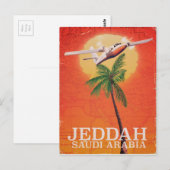 Jeddah Saudi-Arabië Vacation poster Briefkaart (Voorkant / Achterkant)