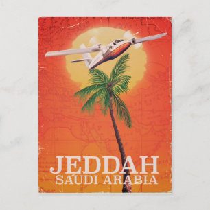 Jeddah Saudi-Arabië Vacation poster Briefkaart