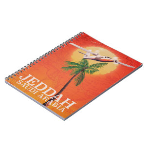 Jeddah Saudi-Arabië Vakantieposter Notitieboek