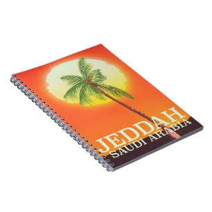 Jeddah Saudi-Arabië Vakantieposter Notitieboek