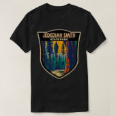 Jedediah Smith Redwood State Park California Badg T-shirt (Design voorkant)